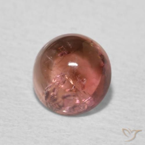 Turmalina Rosado frambuesa natural de 0.65 ct, Redondo, Transparente