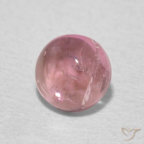 Turmalina Rosado medio natural de 0.54 ct, Redondo, Transparente