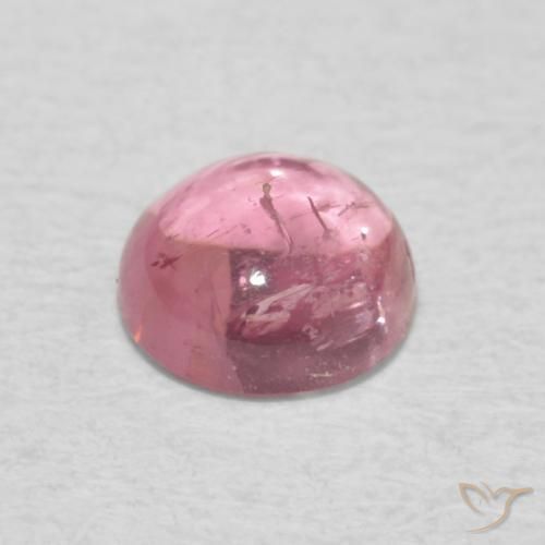 Turmalina Rosado medio natural de 0.54 ct, Redondo, Transparente