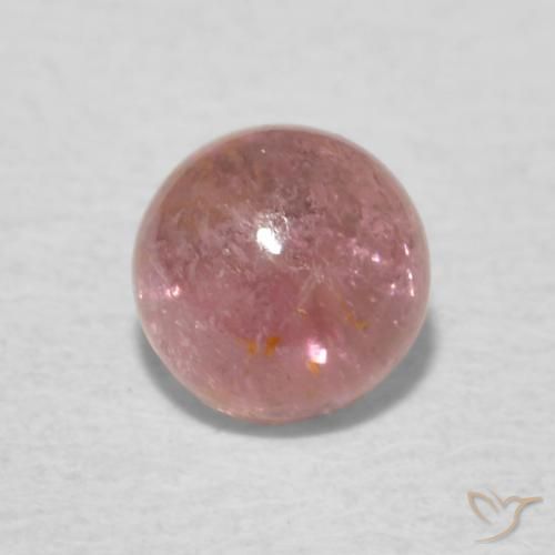 0.58ct Natural Rosado medio Turmalina, Redondo, Transparente