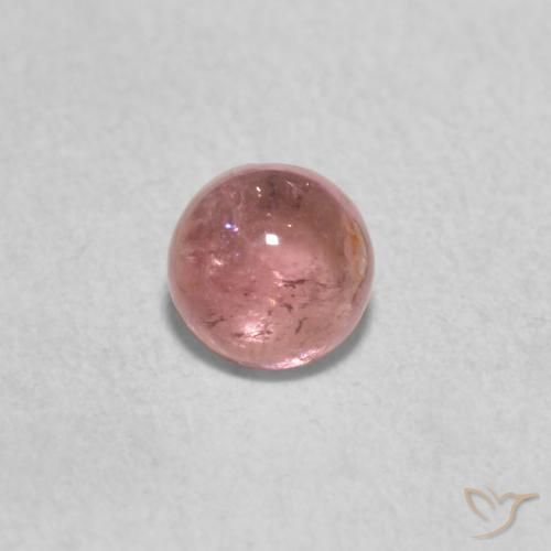 0.60ct Natural Rosado claro turmalina, Redondo, Transparente, Photo A