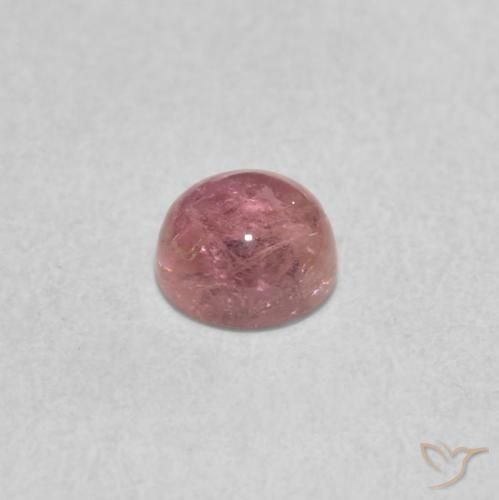Turmalina Rosado claro natural de 0.60 ct, Redondo, Transparente