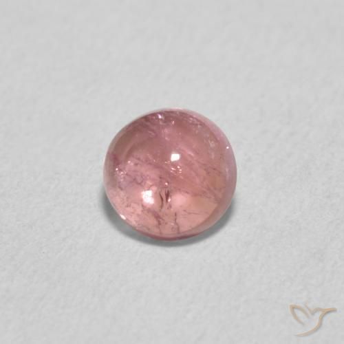 Turmalina Rojo manzana claro natural de 0.64 ct, Redondo, Transparente