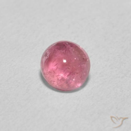 0.55ct Natural Rosado claro Turmalina, Redondo, Transparente