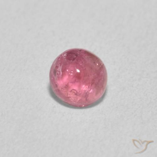 Turmalina Rosado claro natural de 0.55 ct, Redondo, Transparente