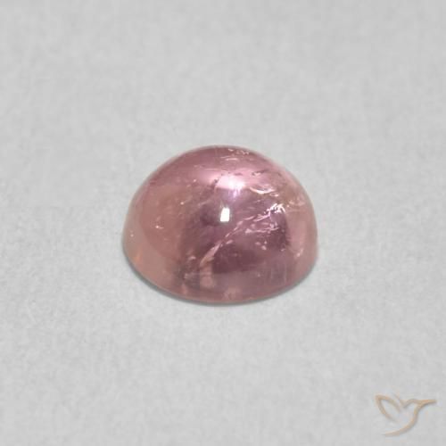 Turmalina Rosado terroso natural de 0.85 ct, Redondo, Transparente
