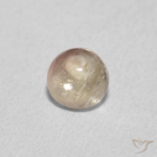 Turmalina Naranja muy claro natural de 0.71 ct, Redondo, Transparente
