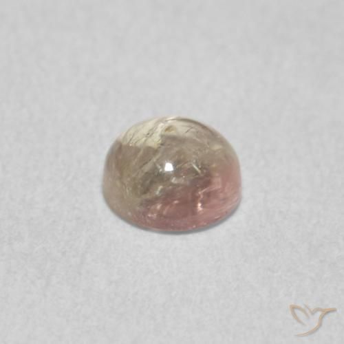 Turmalina Naranja muy claro natural de 0.71 ct, Redondo, Transparente
