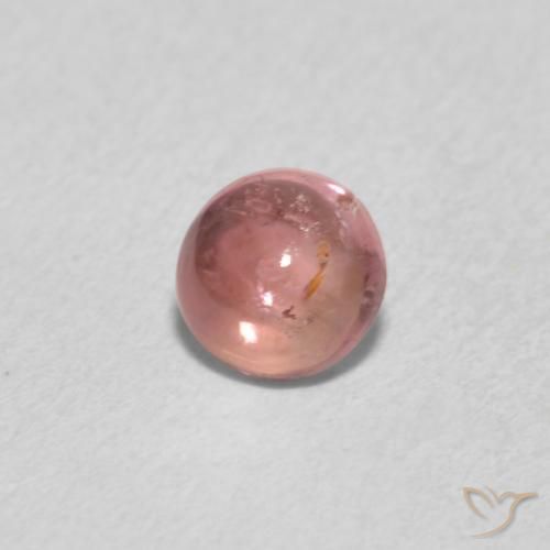 Turmalina Rosado frambuesa natural de 0.58 ct, Redondo, Transparente