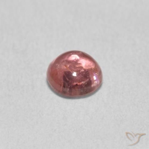 Turmalina Rosado frambuesa natural de 0.58 ct, Redondo, Transparente