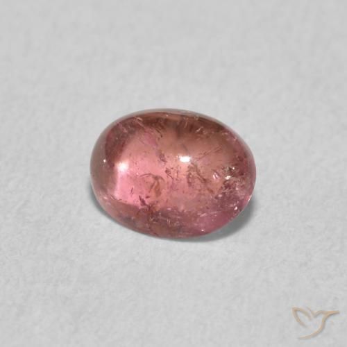 Turmalina Rosa oscuro natural de 0.77 ct, Ovalada, Transparente
