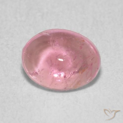 0.65ct Natural Rosado bubblegum claro turmalina, Ovalada, Transparente
