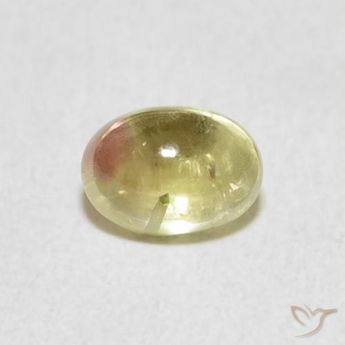 0.96ct Natural Bicolor turmalina, Ovalada, Transparente