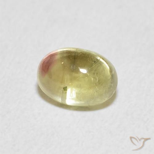 Turmalina Bicolor natural de 0.96 ct, Ovalada, Transparente