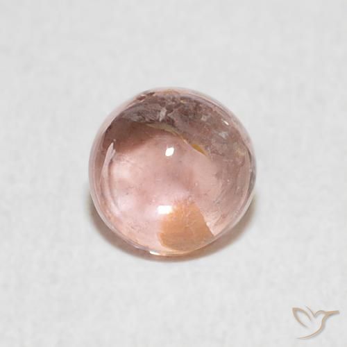 0.61ct Natural Rosado claro Turmalina, Redondo, Transparente