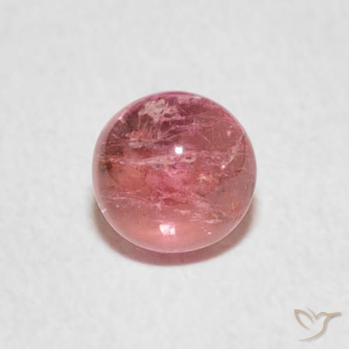 0.68ct Natural Rosado medio Turmalina, Redondo, Transparente