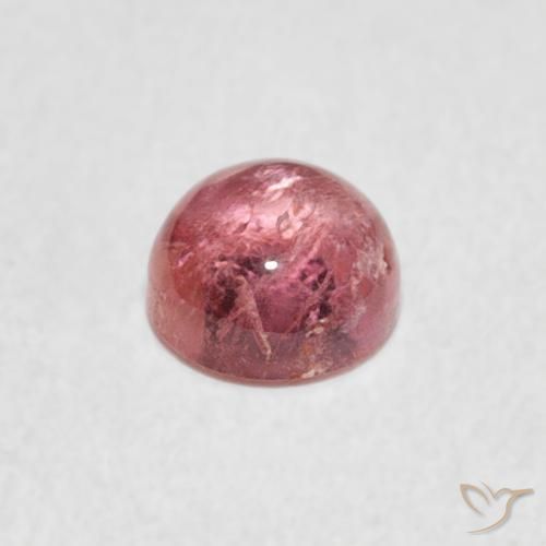 Turmalina Rosado medio natural de 0.68 ct, Redondo, Transparente