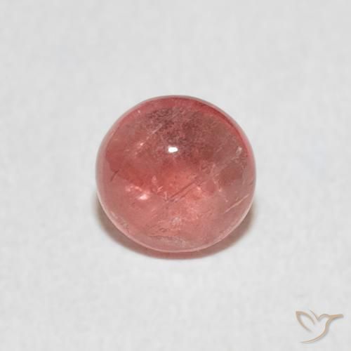 0.47ct Natural Rosado medio Turmalina, Redondo, Transparente
