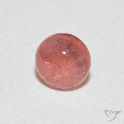 Turmalina Rosado medio natural de 0.47 ct, Redondo, Transparente