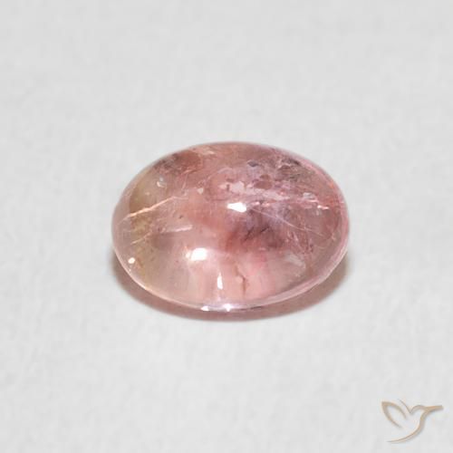 0.99ct Natural Rosado claro Turmalina, Ovalada, Transparente