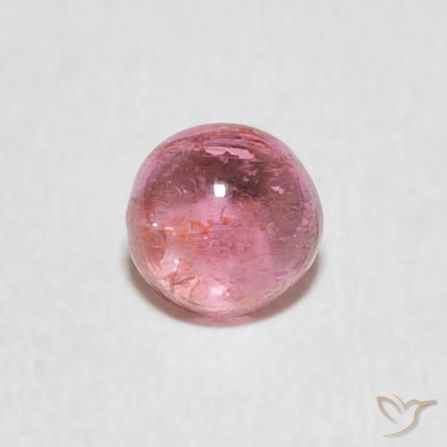 0.57ct Natural Rosado medio Turmalina, Redondo, Transparente, Photo A
