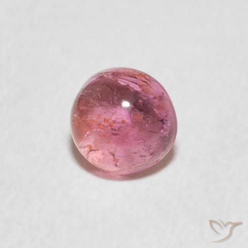 Turmalina Rosado medio natural de 0.57 ct, Redondo, Transparente