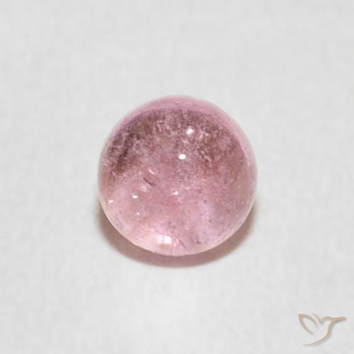 0.70ct Natural Rosado bubblegum claro Turmalina, Redondo, Transparente