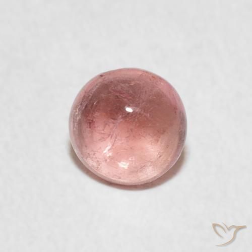 0.57ct Natural Rosado claro Turmalina, Redondo, Transparente