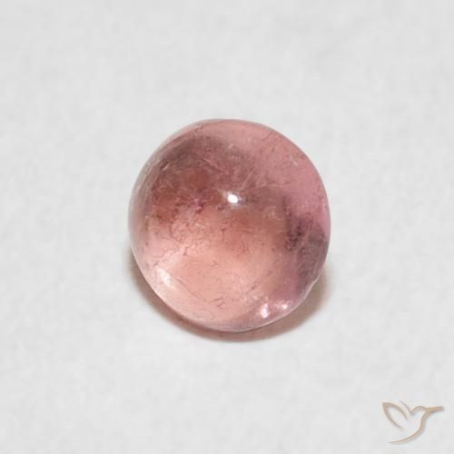 Turmalina Rosado claro natural de 0.57 ct, Redondo, Transparente