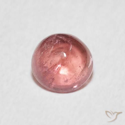 0.72ct Natural Rosado naranja Turmalina, Redondo, Transparente