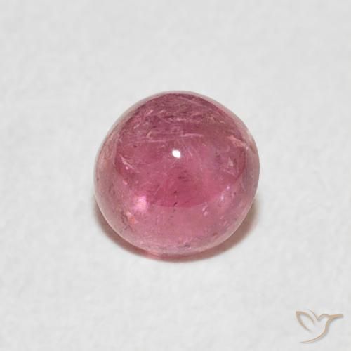 Turmalina Rosado intenso natural de 0.63 ct, Redondo, Transparente