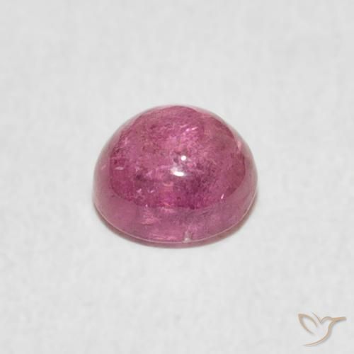 Turmalina Rosa magenta natural de 0.64 ct, Redondo, Transparente