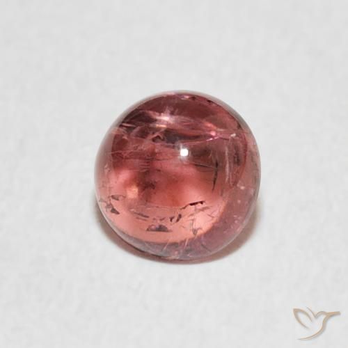Turmalina Rosa oscuro natural de 1.00 ct, Redondo, Transparente