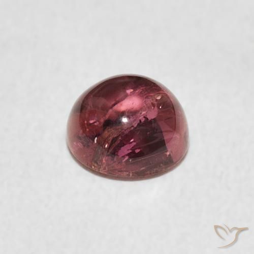Turmalina Rosa oscuro natural de 1.00 ct, Redondo, Transparente
