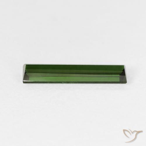 Turmalina Verde bosque natural de 1.16 ct, Corte Baguette, VS