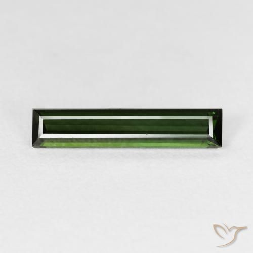 1.28ct Natural Verde bosque Turmalina, Corte Baguette, VS