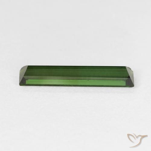 Turmalina Verde bosque natural de 1.28 ct, Corte Baguette, VS
