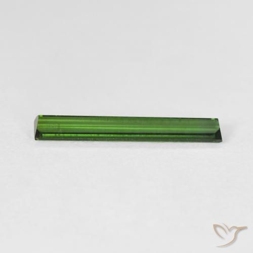 Turmalina Medium Dark-Green natural de 0.78 ct, Corte Baguette, VVS-VS
