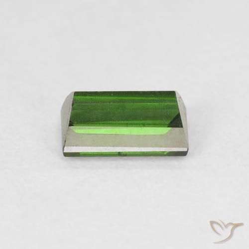 Turmalina Verde oscuro natural de 0.55 ct, Corte Baguette, VS