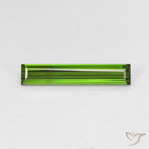 1.17ct Natural Verde oscuro Turmalina, Corte Baguette, VVS-VS