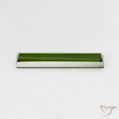 Turmalina Verde oscuro natural de 1.17 ct, Corte Baguette, VVS-VS