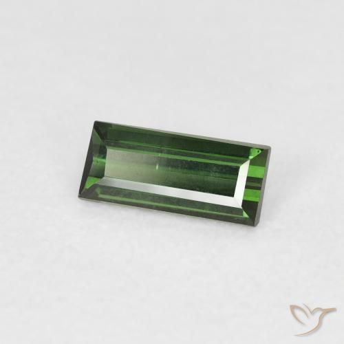 Turmalina Verde bosque natural de 0.46 ct, Corte Baguette, VVS-VS