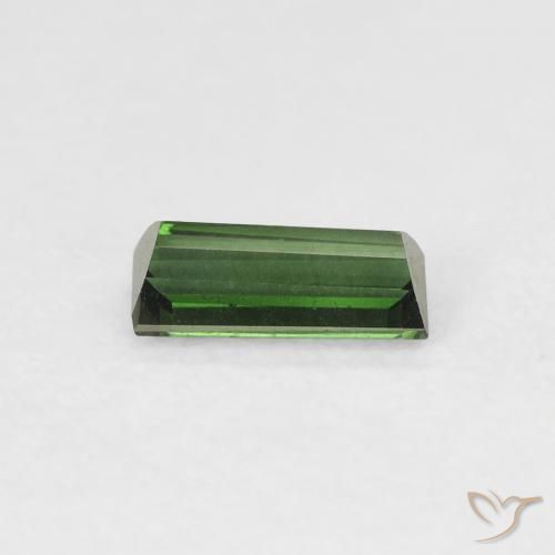 Turmalina Verde bosque natural de 0.46 ct, Corte Baguette, VVS-VS