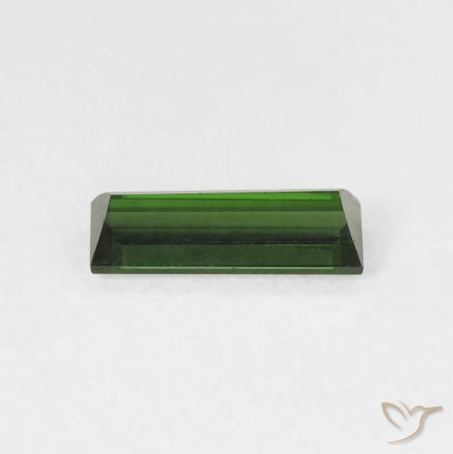 Turmalina Verde bosque natural de 0.75 ct, Corte Baguette, VVS-VS