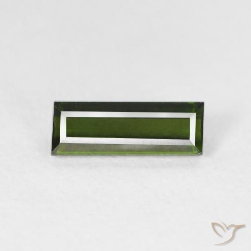 1.08ct Natural Verde medio Turmalina, Corte Baguette, VVS-VS