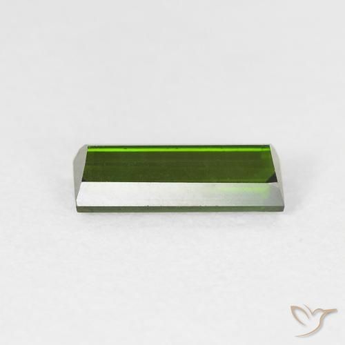 Turmalina Verde medio natural de 1.08 ct, Corte Baguette, VVS-VS