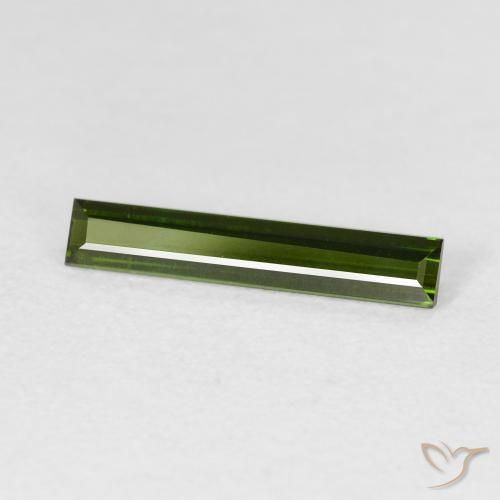 Turmalina Verde bosque natural de 1.00 ct, Corte Baguette, VVS-VS