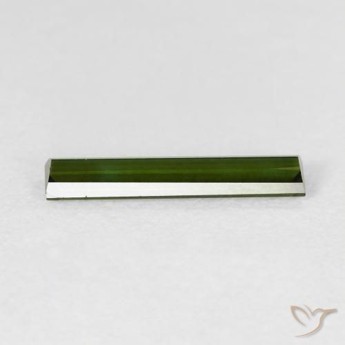 Turmalina Verde bosque natural de 1.00 ct, Corte Baguette, VVS-VS