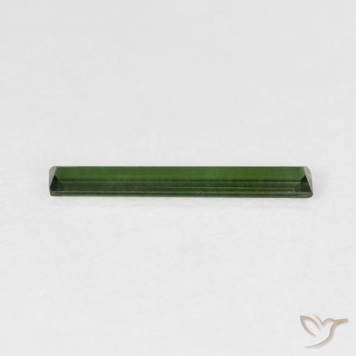 Turmalina Verde bosque natural de 0.44 ct, Corte Baguette, VVS-VS