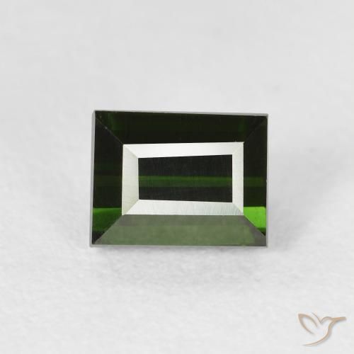 1.19ct Natural Verde bosque Turmalina, Corte Baguette, VVS-VS